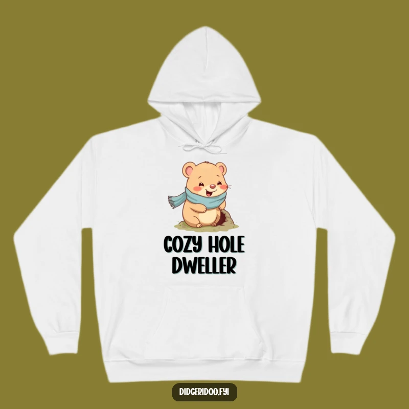 Funny Wombat Scarf Hoodie: Cozy Critter Comfort Gift