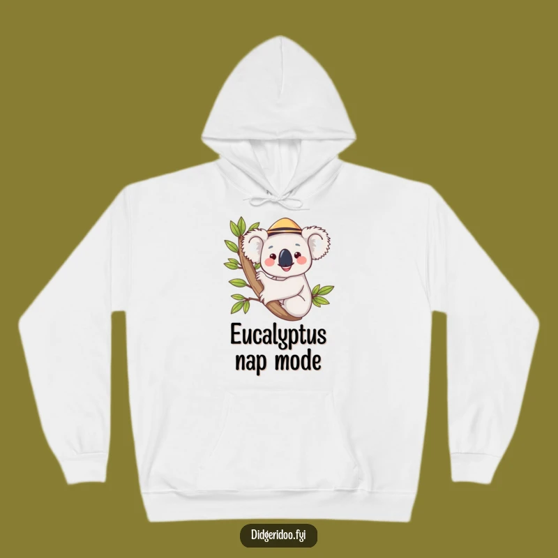Funny Koala Hat Hoodie, Cozy Hugging Eucalyptus Sweatshirt, Great Gift!