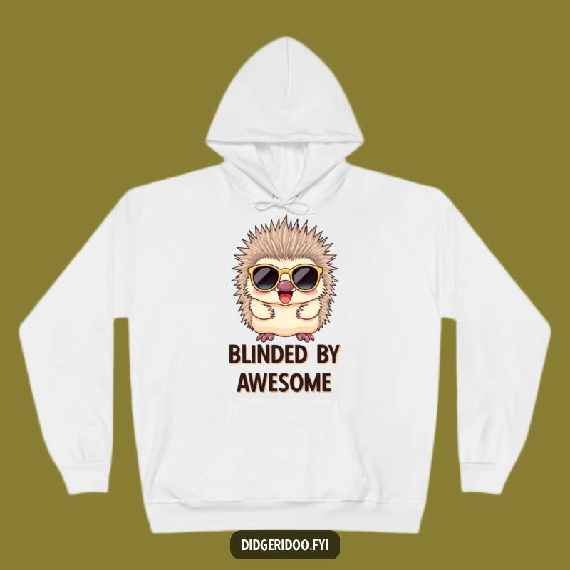 Funny Echidna Sunglasses Hoodie: Cozy Cool, Hilarious Aussie Icon, Perfect Funny Gift!
