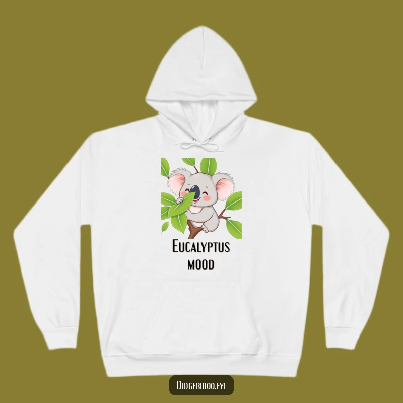 Funny Koala Leaf Balance Hoodie - Cozy Critter Design for Relaxed Comfort