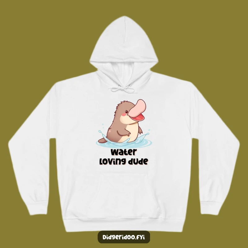 Funny Platypus Splash Hoodie: Cozy Jovial Water Animal Comfort Gift