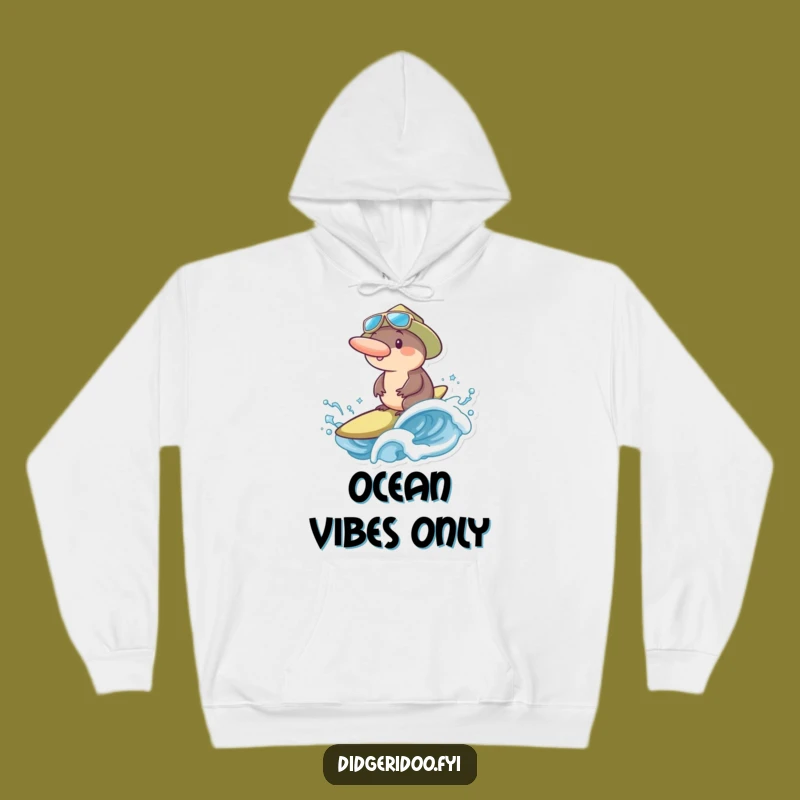 Funny Platypus Surfer Hoodie: Cozy Warmth, Hilarious Aussie Character, Perfect Funny Gift Idea!