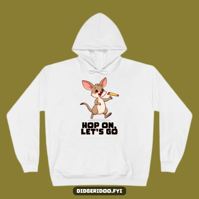 Funny Wallaby Boomerang Hop Hoodie: Cozy & Comical Aussie Animal Apparel