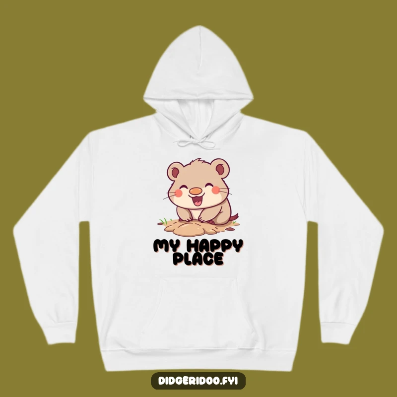 Funny Wombat Digging Hoodie: Stay Cozy with Hilarious Outback Comfort