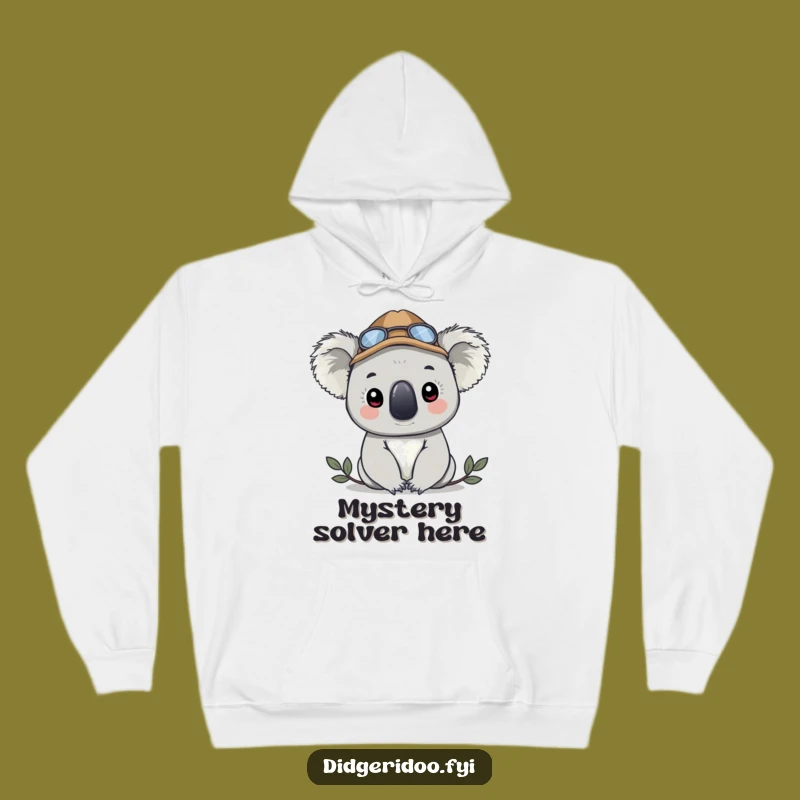 Funny Koala Detective Hoodie - Cozy Mystery & Comfort
