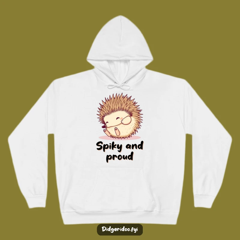 Funny Echidna Rolling Hoodie: Cozy Spiky Ball Animal Sweatshirt, Humorous Gift