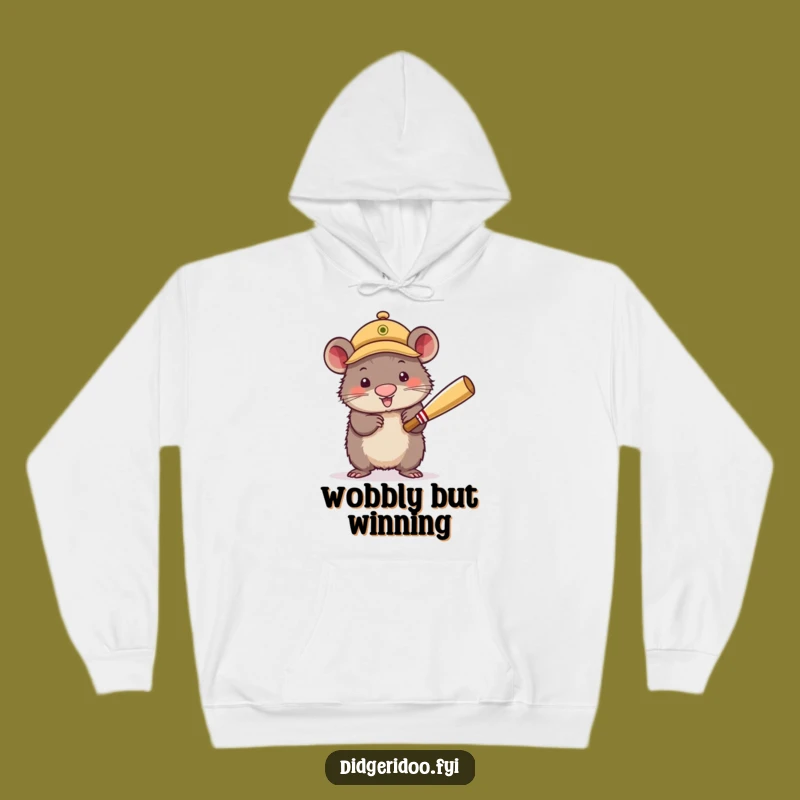 Funny Wombat Cricket Hoodie - Cozy Game Day Gear, Warm Humor, Perfect Funny Gift!