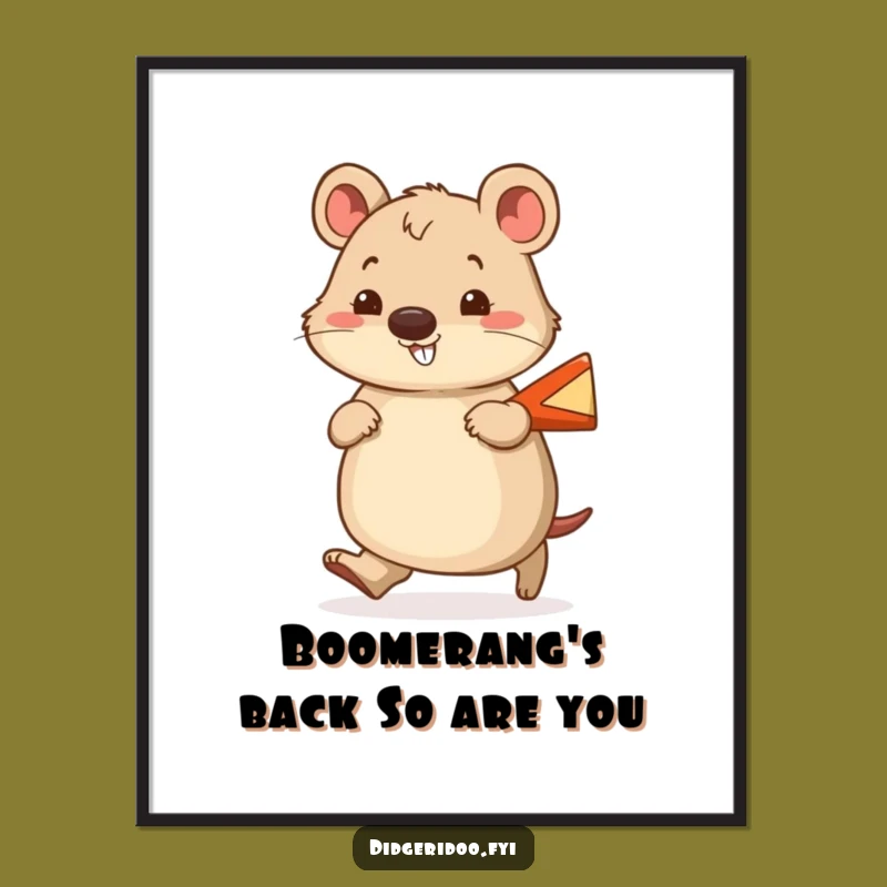 Free Printable Wombat Waddle Wall Art - Cheerful Aussie Downloadable Decor