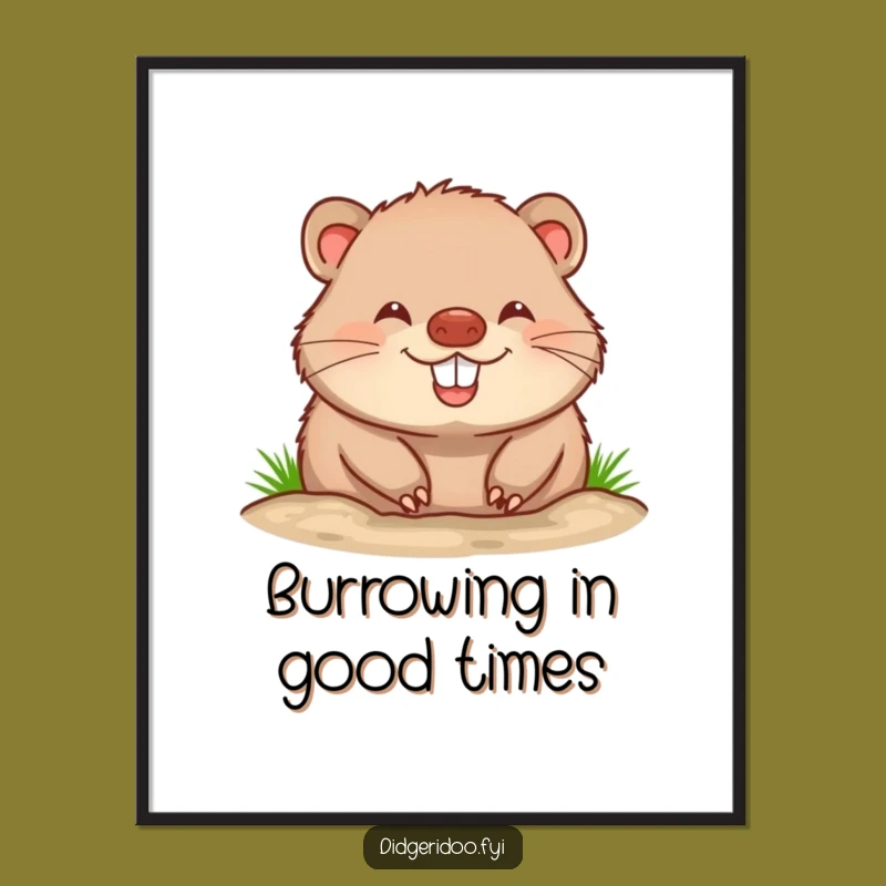 Free Printable Wombat Wall Art: Hilarious Burrowing Character for Home Decor