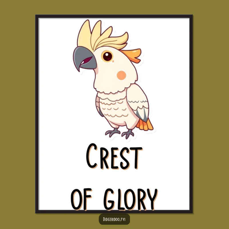 Free Printable Cockatoo Wall Art: Proud Crested Bird for Vibrant Decor