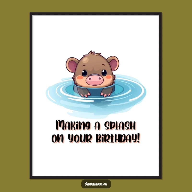 Free Printable Wall Art: Curious Platypus, Fun Downloadable Decor