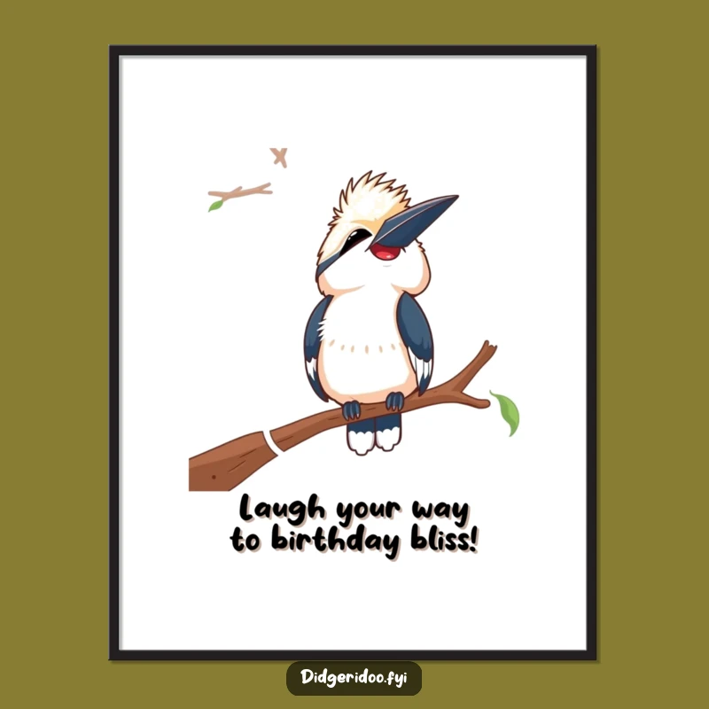 Free Printable Wall Art: Laughing Kookaburra, Hilarious Downloadable Decor
