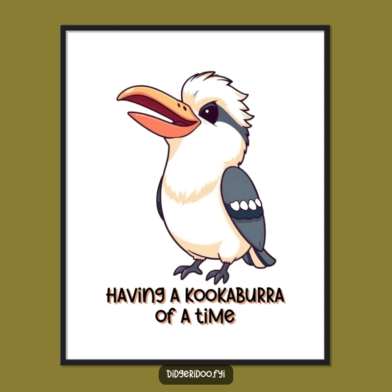 Free Printable Wall Art: Laughing Kookaburra, Hilarious Downloadable Decor Gift