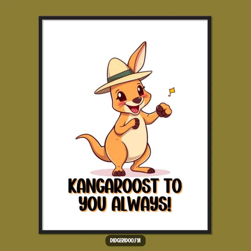 Free Printable Wall Art: Playful Kangaroo Boxer, Funny Downloadable Decor for Energetic Spaces
