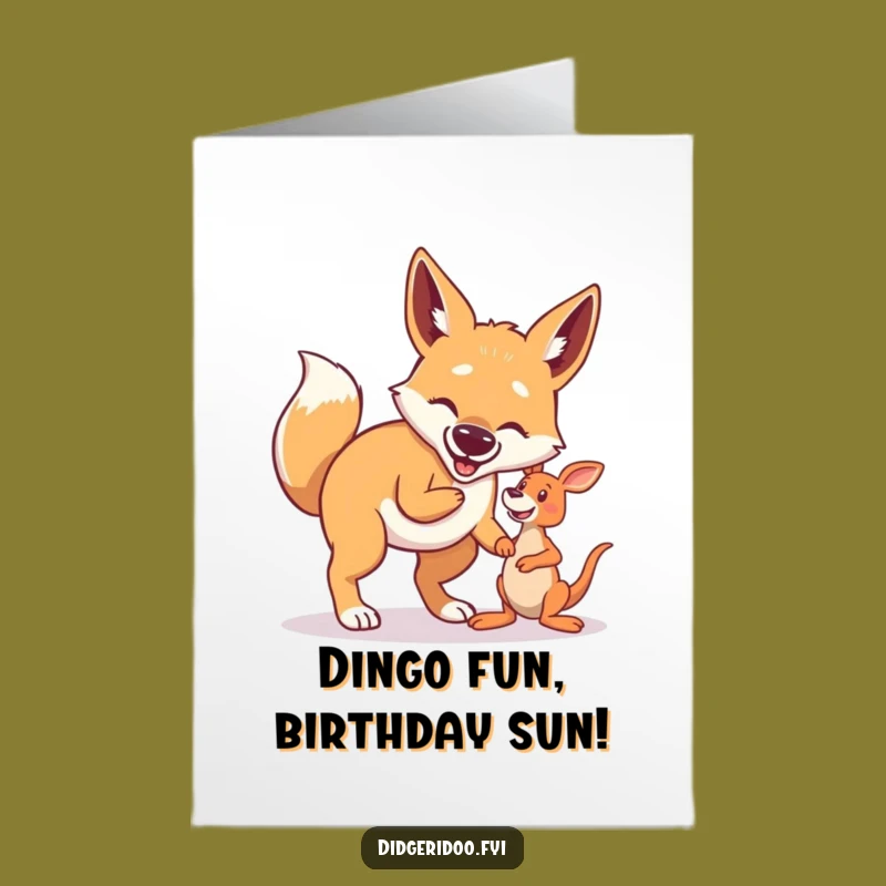Free Printable Dingo Fetch Card: Funny Birthday Downloadable Gift for Dog Lovers!