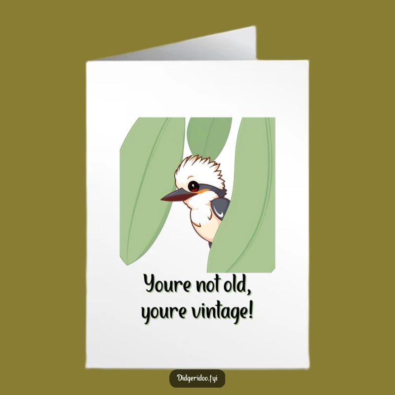 Free Printable Funny Kookaburra Birthday Card - Hilarious Eucalyptus Peek Downloadable Gift