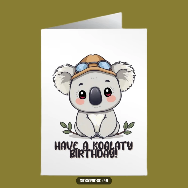 Free Printable Koala Detective Birthday Card: Funny Downloadable Gift for a Sneaky Surprise
