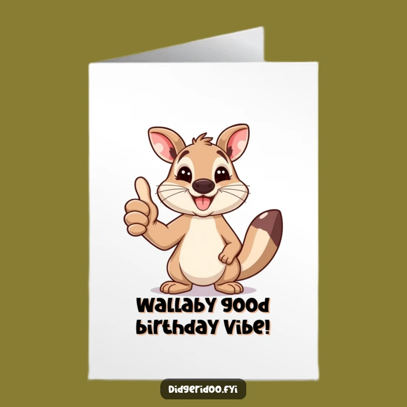 Free Printable Wallaby Card: Happy Birthday Downloadable Gift for a Great Year!