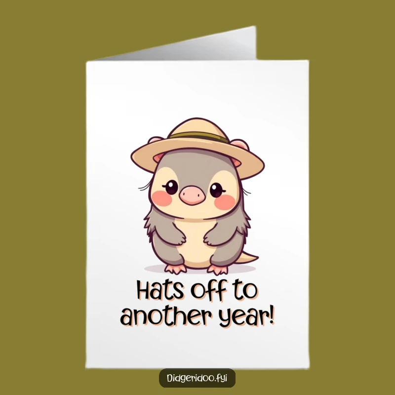 Free Printable Birthday Card: Shy Platypus Hat for a Sweet DIY Gift