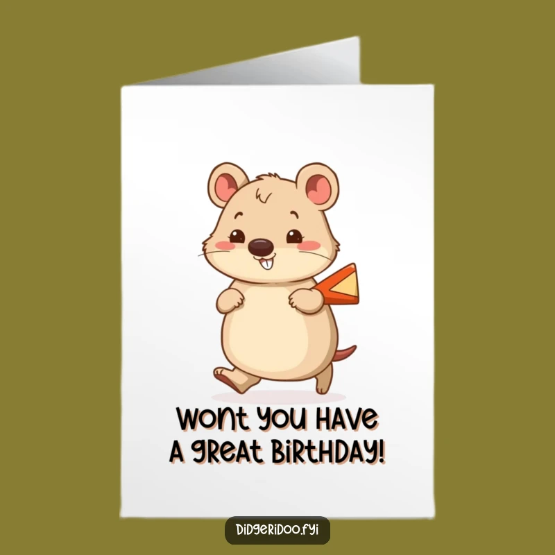 Free Printable Wombat Birthday Card - Happy Waddle Funny Downloadable Gift