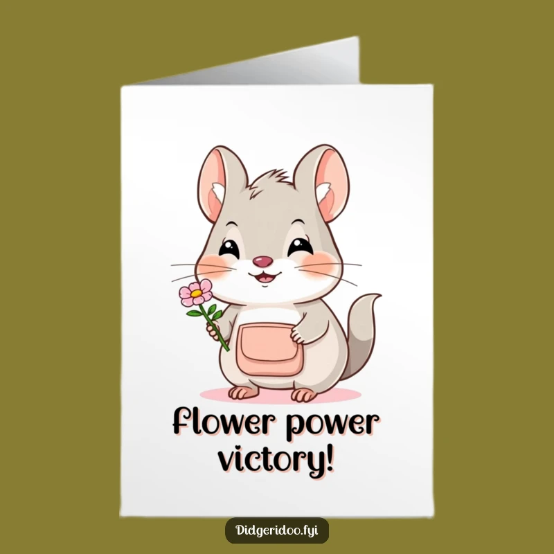 Free Printable Bilby Congrats Card: Flower of Success Downloadable Gift