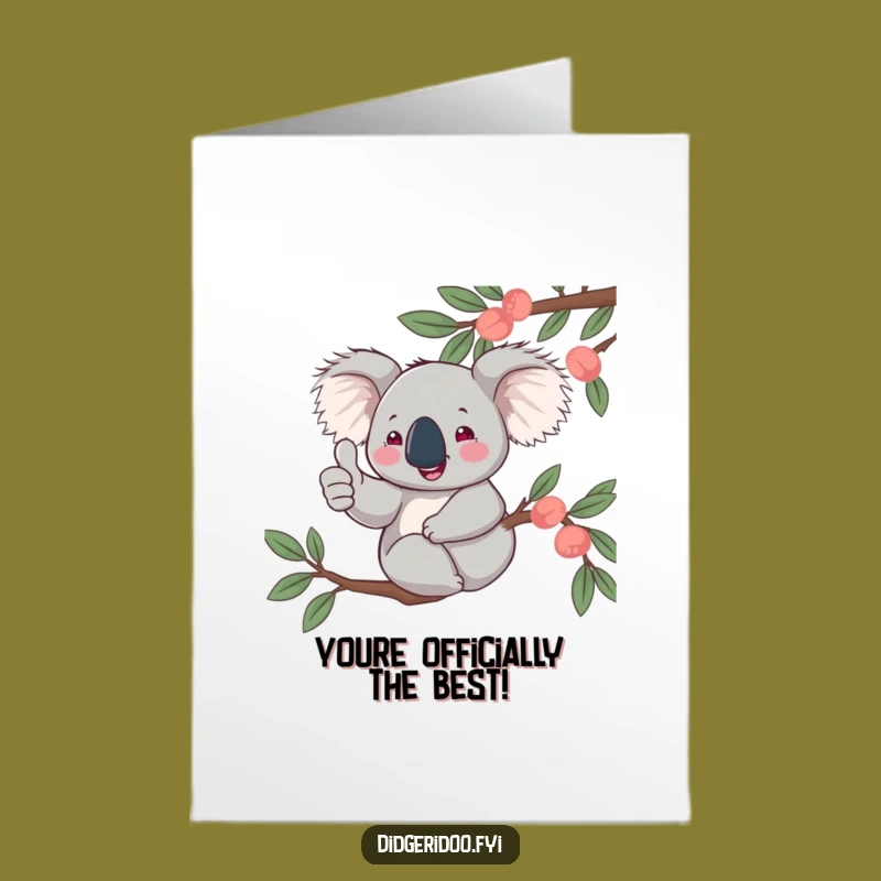 Free Printable Congrats Card: Koala Thumbs Up for Your DIY Celebration