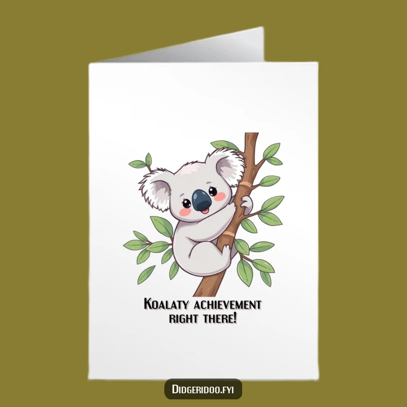 Free Printable Congrats Koala Card: Content Critter for an Easy Downloadable Gift