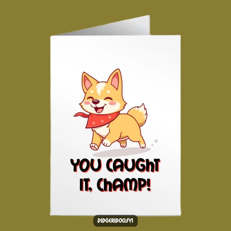 Free Printable Dingo Congrats Card: Hilarious Bandana Canine Downloadable Gift