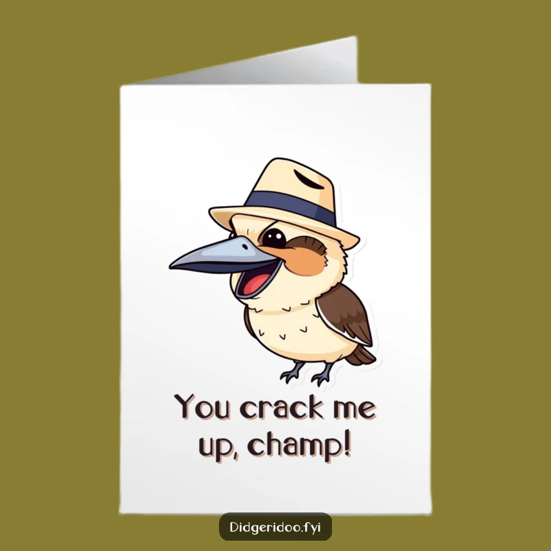 Free Printable Congrats Card: Kookaburra Cheers, Akubra Hat, Hilarious Downloadable Gift