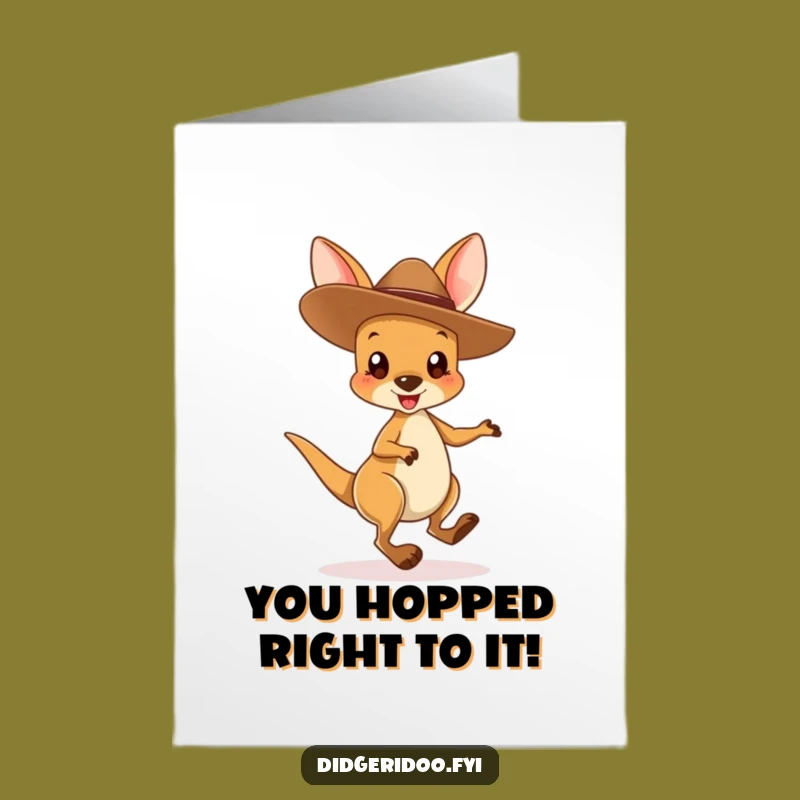 Free Printable Congrats Card: Funny Kangaroo Cowboy Winner Downloadable Gift