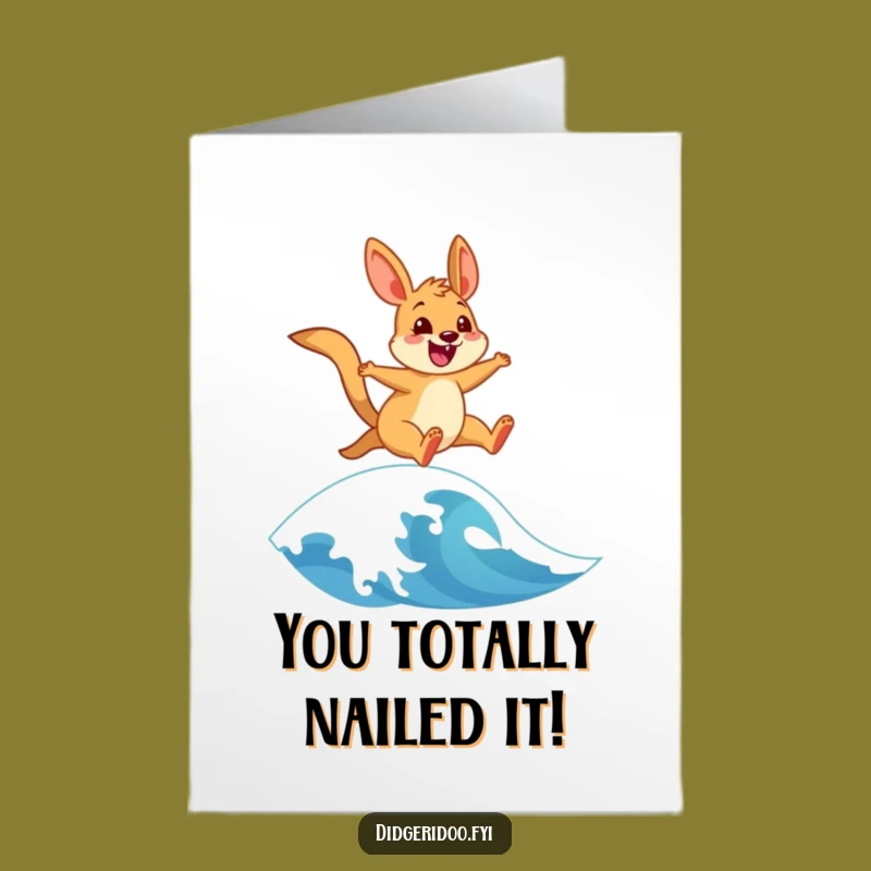 Free Printable Wallaby Congratulatory Card: Celebrate Big with a Downloadable Gift