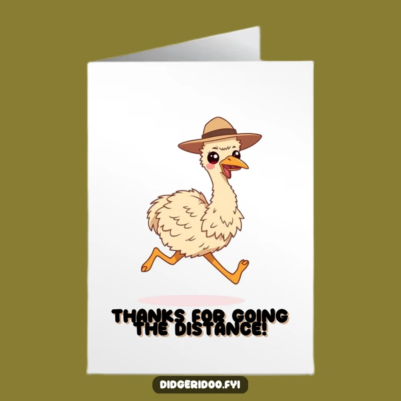 Free Printable Thank You Card: Emu's Swift Thanks, A Downloadable Gift