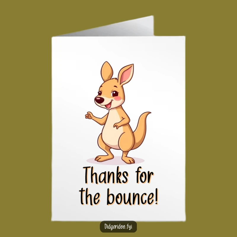 Free Printable Thank You Card: Kangaroo Jig Funny Downloadable Gift