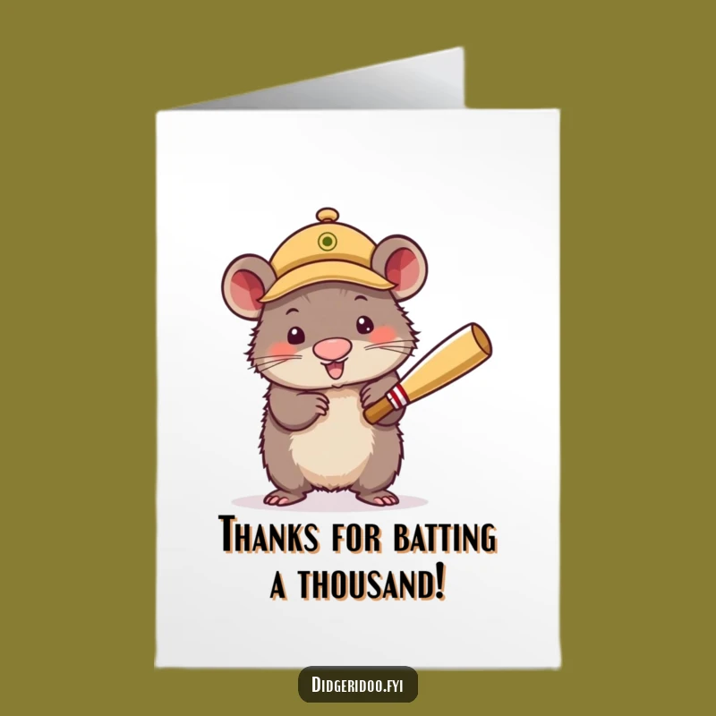 Free Printable Thank You Card: Wombat's Big Swing - Gratitude Expressed!