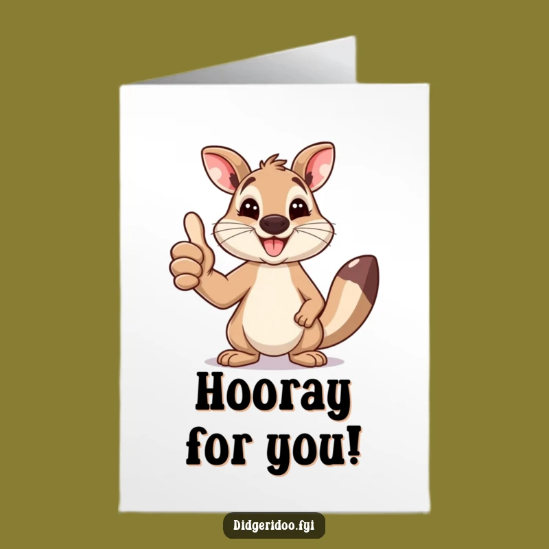 Free Printable Wallaby Thanks Card: Humorous Downloadable Gift for Appreciation!