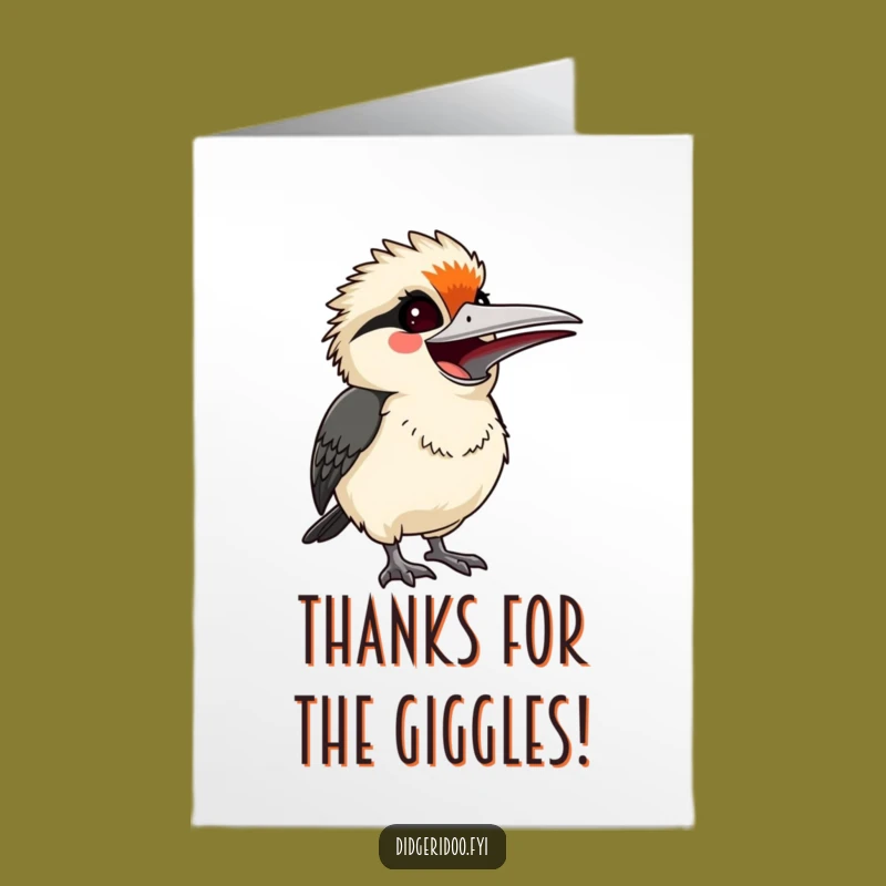 Free Printable Thank You Card: Kookaburra Laugh, Funny Downloadable Appreciation
