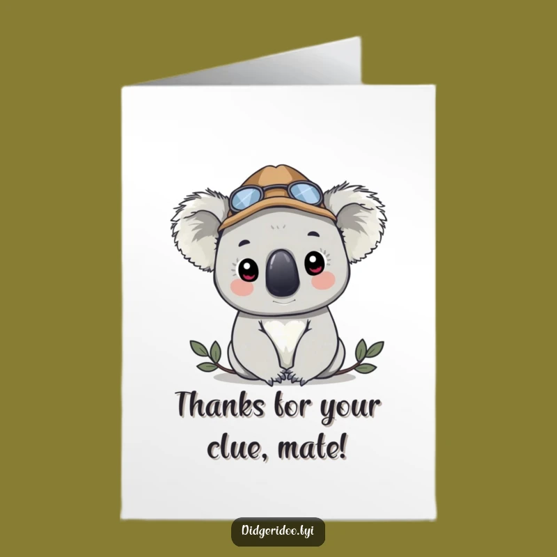 Free Printable Koala Detective Thank You Card: Fun Downloadable Gift for Keen Appreciation