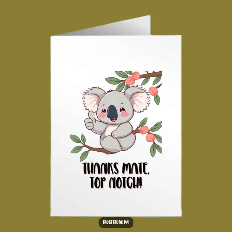 Free Printable Thank You Card: Koala Thumbs Up for a Sweet DIY Note