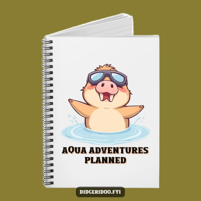 Funny Platypus Goggles Notebook - Jot Down Ideas with Puddle Enthusiasm, Great Funny Gift
