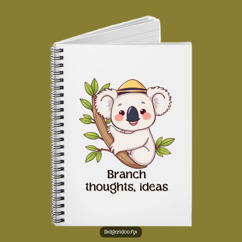 Funny Koala Hugging Eucalyptus Notebook, Journal, Funny Gift for Writers