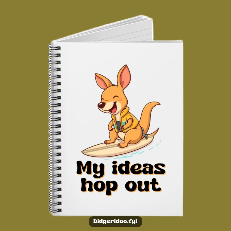 Funny Kangaroo Surfer Notebook: Laughing Vest Rider Journal Gift