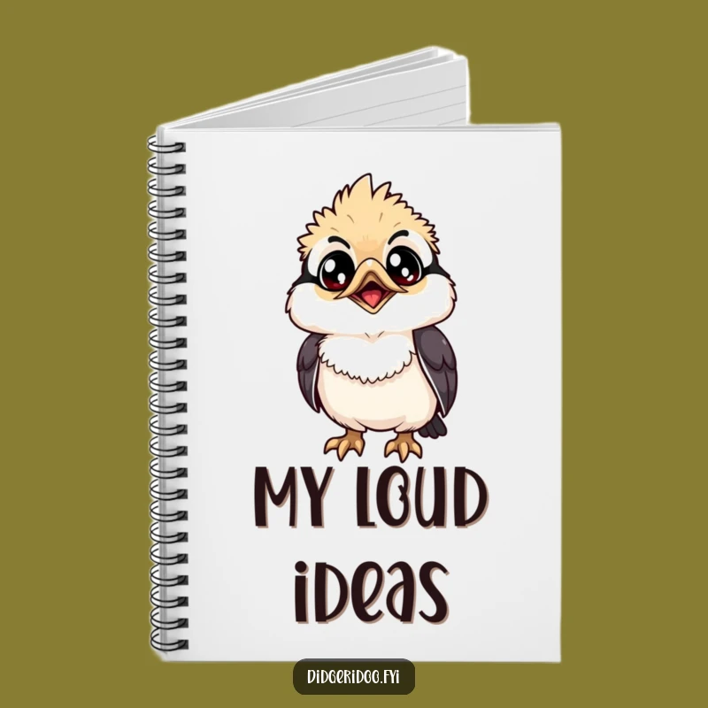 Funny Kookaburra Notebook: Grinning Bird, Journal for Laughs and Ideas