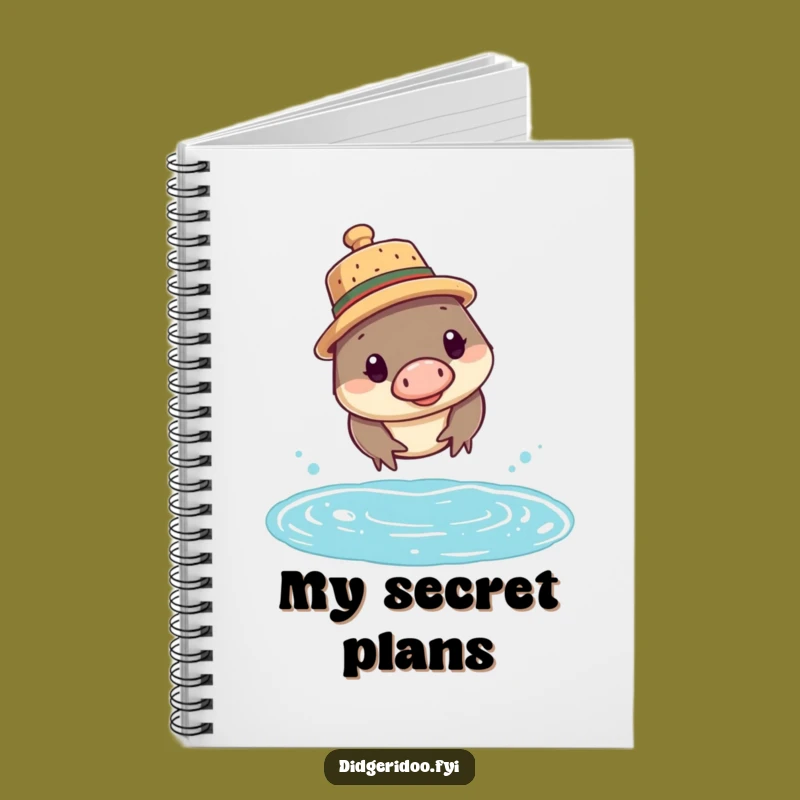 Funny Platypus Cork Hat Notebook: Jot Down Your Next Adventure