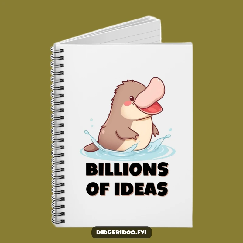 Funny Platypus Splash Notebook: Jovial Water Animal Journal Gift