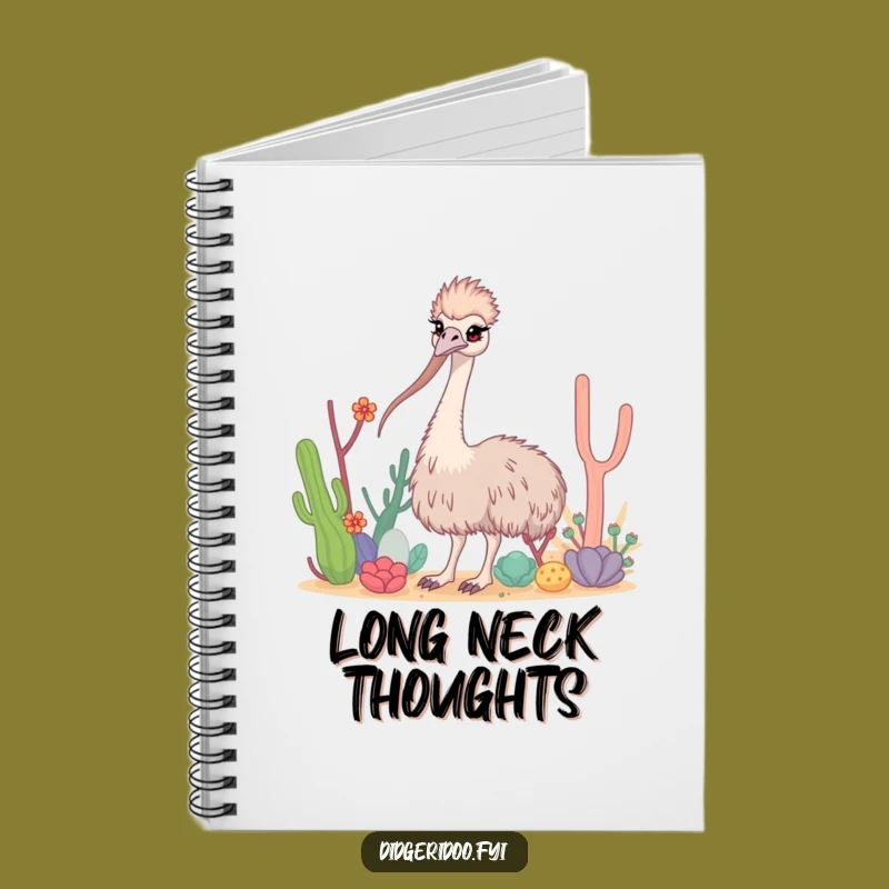 Funny Emu Desert Notebook: Curious Long Neck Journal Gift