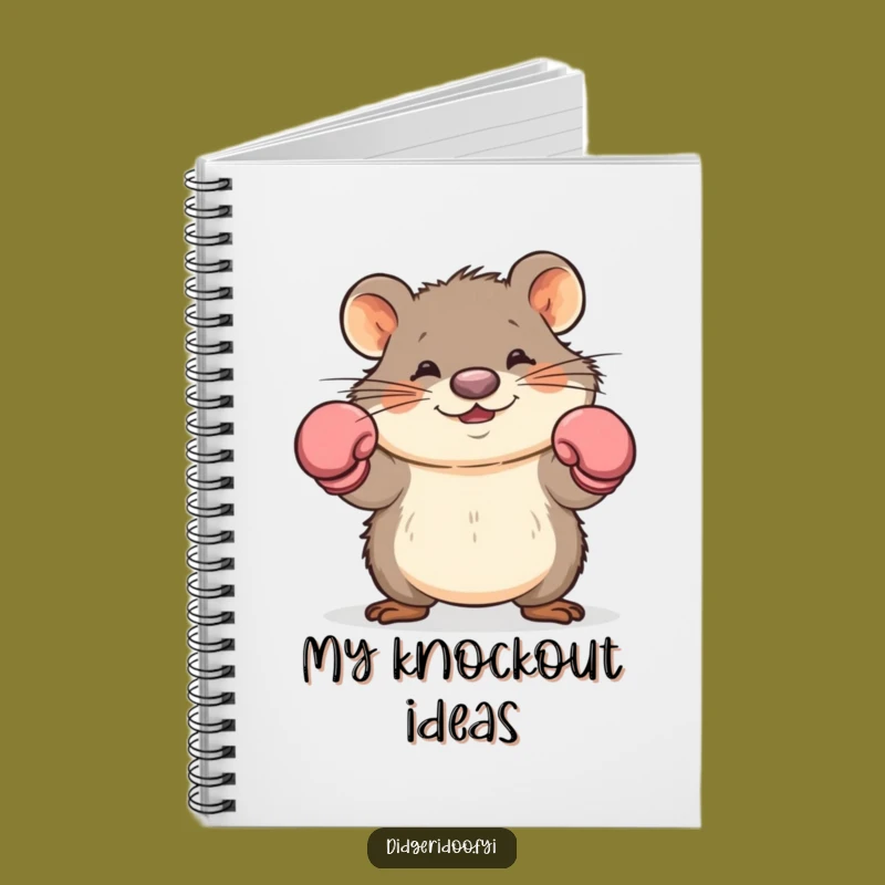Funny Wombat Boxer Notebook: Hilarious Dodging Journal Gift