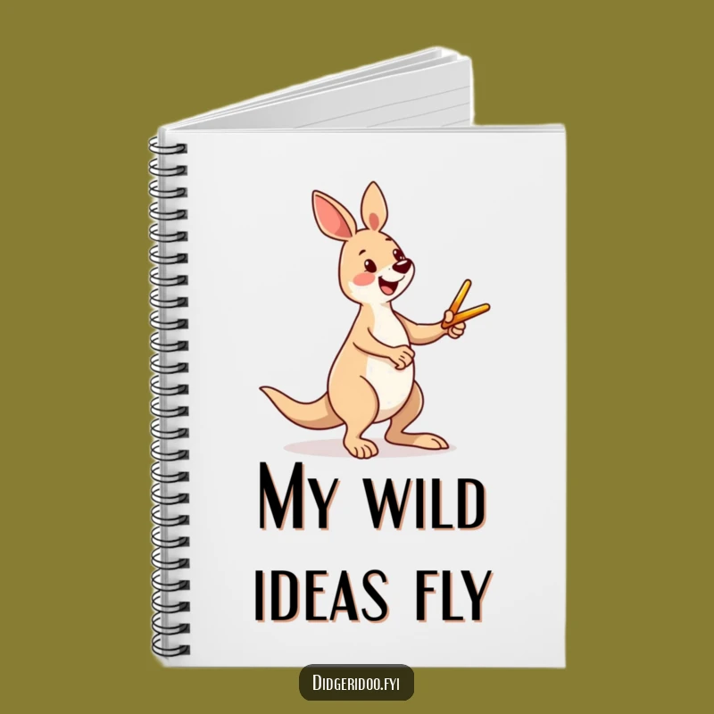 Funny Kangaroo Kicking Boomerang Notebook: Jot Down Ideas with Aussie Wit