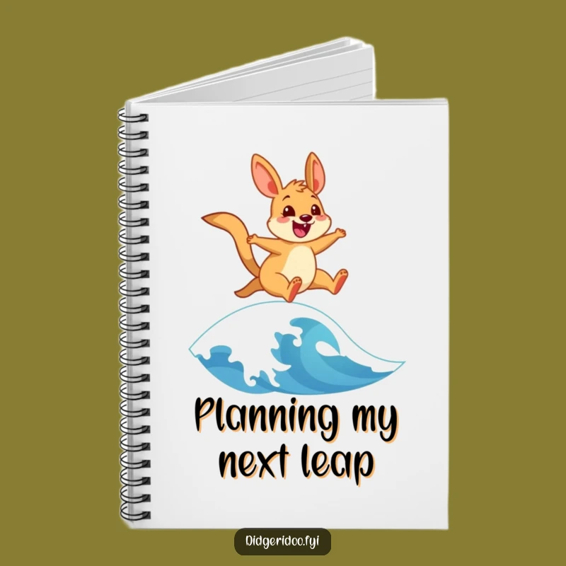 Funny Wallaby Notebook: Cheerful Wave Leaper, Perfect for Jotting Funny Ideas