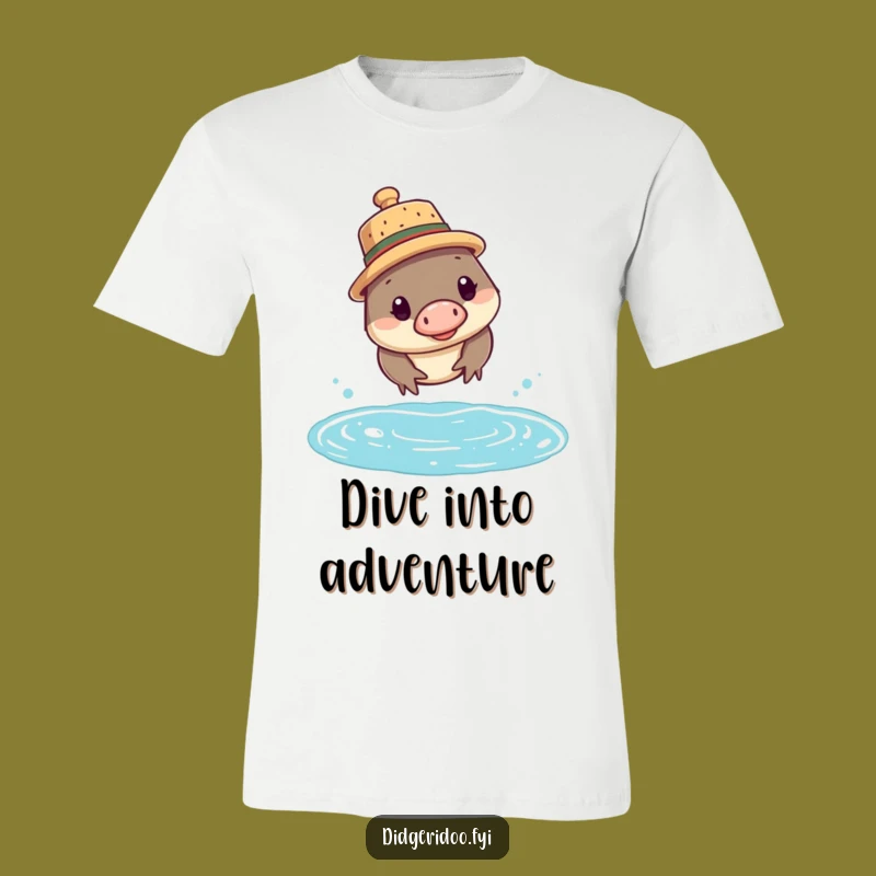 Funny Platypus Cork Hat T-Shirt: Wear Your Aussie Adventure Style