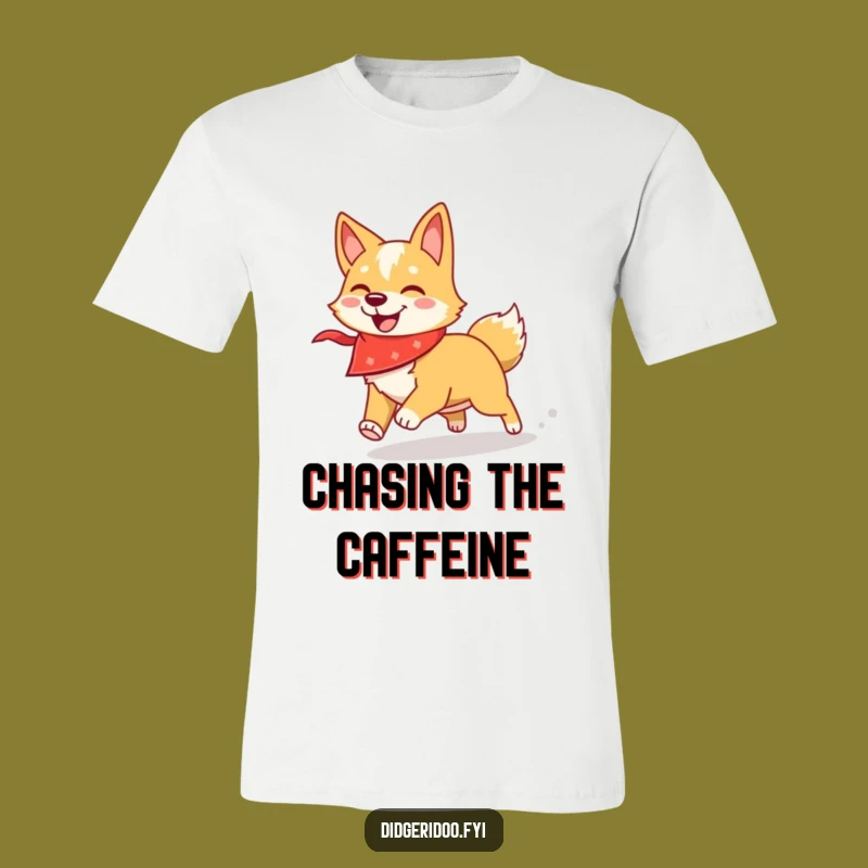 Funny Dingo Bandana T-Shirt: Cool Pup Chasing Fun Gift